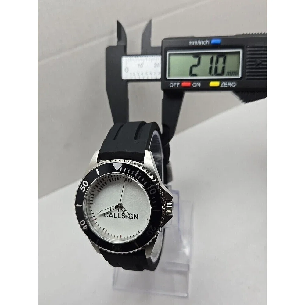 Zazzle Ewatchfactory Diver Quartz Watch New Battery 10 ATM Rubber Band Call Sign